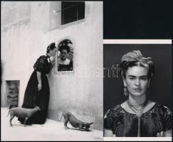 Frida Kahlo (1907-1954) mexikói festőművészről készült, jelzés nélküli felvételek, 2 db modern nagyítás, jelzés nélkül, 21x15 cm és 15x10 cm