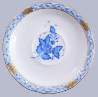 Herendi Apponyi Blue mintás kávés készlet. Jelzett, teljes, rózsa fogón kis pattogzással, kanna fogó...