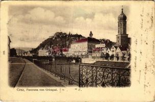 Graz (Steiermark), Panorama vom Griesquai (EB)
