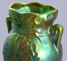 Zsolnay eozin mázas váza. Jelzett, hibátlan, m: 22 cm