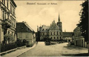 Gleisdorf (Steiermark), Florianiplatz mit Rathaus. Verlag Karl Haas / square, town hall (Rb)
