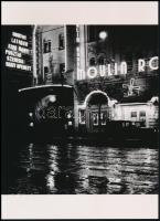 cca 1939 Budapest, Nagymező utcai fényreklámok, 1 db modern nagyítás, jelzés nélkül, 21x15 cm