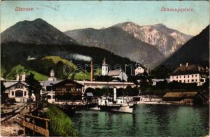 1908 Ebensee am Traunsee, Landungsplatz / port (fl)