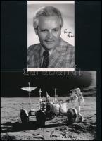 1998 Pavlics Ferenc (1928-2024) amerikai-magyar gépészmérnök, kutató, az 1971-ben a Hold felszínét kutató Lunar Rover holdjáró jármű tervezője, 2 db modern nagyítás, jelzés nélkül, 15x21 cm