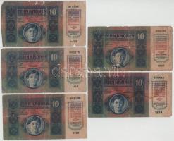 1915. 10K (5x) (2db fekete "ROMANIA TIMBRU SPECIAL" felülbélyegzéssel) T:VG-G
Adamo K11Be