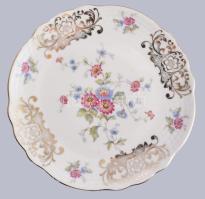 Bavaria virágmintás egyszemélyes reggeliző készlet, csésze alátéttel és desszertes tányér. Jelzett, ...