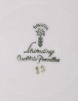 Bavaria virágmintás egyszemélyes reggeliző készlet, csésze alátéttel és desszertes tányér. Jelzett, ...