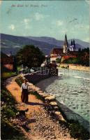 1917 Bressanone, Brixen (Südtirol); Am Eisak bei Brixen / Isarco riverside (EK)