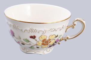 Zsolnay pillangó mintás kávés készlet süteményes tányérokkal. Jelzett, teljes, hibátlan