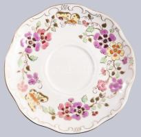 Zsolnay pillangó mintás kávés készlet süteményes tányérokkal. Jelzett, teljes, hibátlan