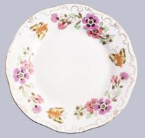 Zsolnay pillangó mintás kávés készlet süteményes tányérokkal. Jelzett, teljes, hibátlan