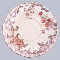 cca 1900-1920 Sarreguemines Fleury 34 részes kávés-teás összeállítás. Jelzett, sérüléssel, mázszínez...