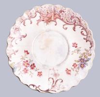 cca 1900-1920 Sarreguemines Fleury 34 részes kávés-teás összeállítás. Jelzett, sérüléssel, mázszínez...