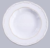 Zsolnay tollazott mintás mélytányér szett, 6 darab, jelzett, hibátlan, d: 23 cm