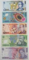 Románia 1998-2001. 1000L - 50.000L (5xklf) T:UNC-XF Romania 1998-2001. 1000 Lei - 50.000 Lei (5xdiff) C:UNC-XF