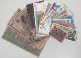 Vegyes, 20db-os magyar és külföldi bankjegytétel, benne: Törökország, Németország, Románia, Myanmar, Vietnám, Kirgizisztán, Szerbia, Jugoszlávia T:AU-VG Mixed, 20pcs Hungarian and foreign banknote lot, within: Turkey, Germany, Romania, Myanmar, Vietnam, Kyrgyzstan, Serbia, Yugoslavia C:AU-VG