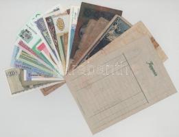 Vegyes, 20db-os magyar és külföldi bankjegytétel, benne: Törökország, Németország, Románia, Myanmar,...