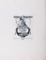 Franz von Bayros (1866-1924): Ex libris Irma Kühnemann. Heliogravür, papír, jelzett a nyomaton. 12x9...