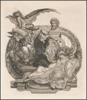 Franz von Bayros (1866-1924): Erotikus ex libris Eugene Ringer, Budapest. Heliogravür, papír, jelzet...