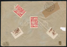 1946 (27. díjszabás) Ajánlott levél 1 millió AP párral bérmentesítve / Mi 941 pair on registered cov...