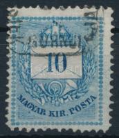 1874 10kr kontár javítás bal felül / retouche