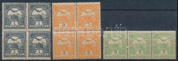 1906/1909 3 db Turul összefüggés fordított vízjellel