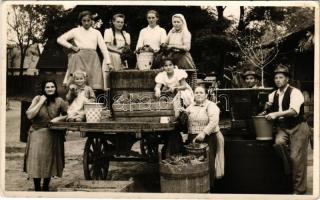 Budapest XV. Rákospalota, szüreti társaság. Vagács photo (EB)