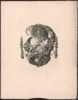 Franz von Bayros (1866-1924): Erotikus kisgrafika (cím nélkül). Heliogravür, papír, jelzett a nyomat...