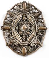 Szecessziós övcsat, 6x5 cm