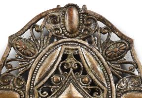 Szecessziós övcsat, 6x5 cm