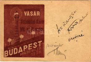 1934 BNV A Filatéliai Kurir a Budapesti Nemzetközi Vásáron / International Stamp Fair. So. Stpl (lyuk / pinhole)