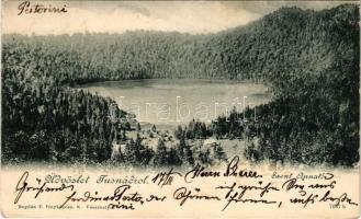 Tusnádfürdő, Baile Tusnad; Szent Anna-tó. Bogdán F. fényképész / Lacul Sfanta Ana / lake (kis szakadás / small tear)