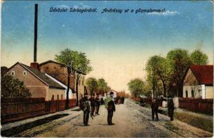 1916 Sárbogárd, Andrássy út a gőzmalommal. K.J. Bp. 1916/20. (EM)