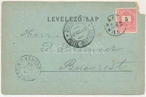 1899 Tusnádfürdő, Baile Tusnad; vasútállomás, gőzmozdony, vonat, Stanescu villa, Konopasek villa est...