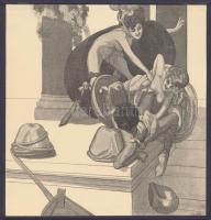 Franz von Bayros (1866-1924): Aristophanes: Lísistrata (erotikus grafika). Heliogravür, papír, jelze...