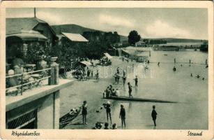1940 Verőce, Nógrádverőce; Strand a Dunán, fürdőzők (r)