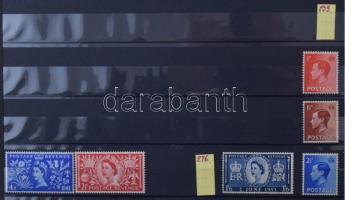 Nagy-Britannia 1940-1990 Párhuzamos postatiszta és bélyegzett gyűjtemény, nagyon sok postatiszta sor...