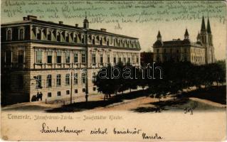 1902 Temesvár, Timisoara; Józsefvárosi zárda a templommal / Josefstädter Kloster / nunnery, church (EK)