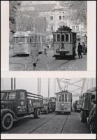cca 1970 Szegedi villamosok, 2 db modern nagyítás, jelzés nélkül, 15x21 cm