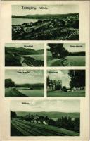 Zebegény, látkép, országút, Duna, Hétház, táj. Cservenák György kiadása