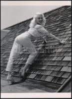 cca 1960 "A tetőfedő segédjének első napja", 1 db modern nagyítás, jelzés nélkül, 21x15 cm