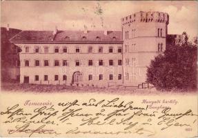 1901 Temesvár, Timisoara; Hunyadi kastély, tüzérségi szertár. Edgar Schmidt kiadása / castle, K.u.K. military artillery depot (fl)