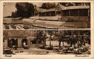 Alsógöd (Göd), Alsó strandfürdő, étterem, pincér (EK)