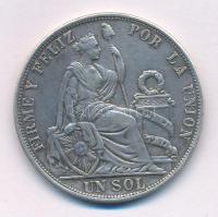 Peru 1891. 1S Ag T:VF
Peru 1891. 1 Sol Ag C:VF
Krause KM#196.24