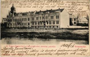 1903 Temesvár, Timisoara; A Temes-Bégavölgyi Vízszabályozási Társulat palotája. Káldor Zs. és Társa kiadása / palace of the Timis-Bega river regulation company (EK)