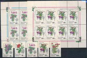 1993 Virágok Mi 296-300 + 2 kisív