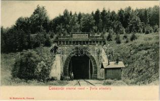 Orsova, "Ad Orientem" Temesvár-Orsovai vasút alagútja. Hutterer G. kiadása / Porta Orientalis / railway tunnel, Timisoara-Orsova railway line