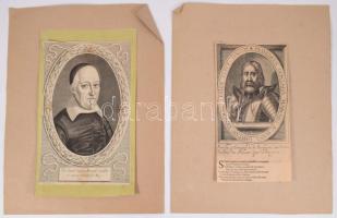 David Laigneau bíboros (1590-1659) rézmetszetű portréja. J, Boulanger rézmetszete 22x16 cm + Francesco Gonzaga (1466-1519) Mantova grófja rézmetszetű portréja. ca 1620 22x13 cm