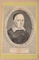 David Laigneau bíboros (1590-1659) rézmetszetű portréja. J, Boulanger rézmetszete 22x16 cm + Frances...