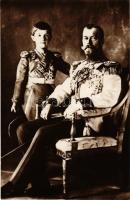 II. Miklós orosz cár a cáreviccsel / Tsar Nicholas with the Tsarevich